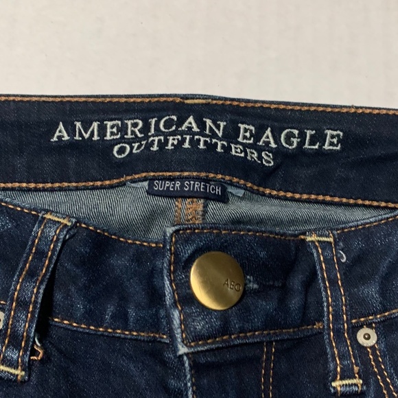 American Eagle Outfitters Womens Sz 0 Super Stretch Skinny Jeans  13.75 in waist - Picture 2 of 3